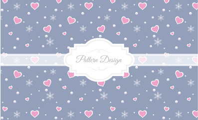 Poster - Valentine's pattern background vector. Seamless valentine's day pattern.