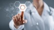 © donchanu - Doctor using digital healthcare interface technology a futuristic medical application innovative technology in medicine