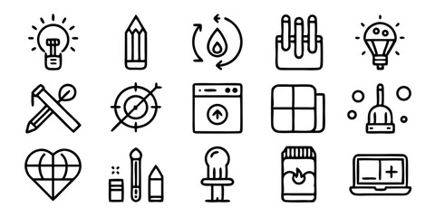 Aufkleber - High quality graphic design line icons set for professional use in branding and web design projects