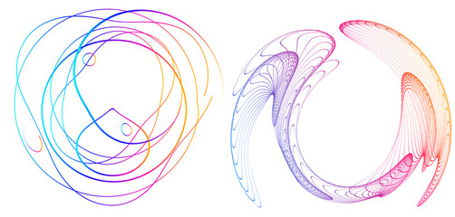 Poster - Abstract gradient swirls in digital art style — dynamic shapes for design, cosmetics, technology, sports, and music. Vibrant color transitions, perfect for backgrounds, logos, and branding.