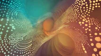 Poster - Abstract Digital Flow: Captivating digital art, featuring a mesmerizing display of swirling dots and vibrant colors, evokes a sense of movement and energy.