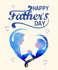 beige and blue illustration fathers day instagram post