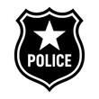 © Icon & Ink - Police badge icon in simple outline style for law enforcement.
