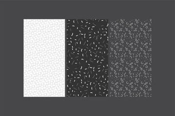 Poster - Memphis seamless patterns. Funky pattern, retro fashion 80s and 90s print pattern texture. Geometric graphics style textures. Abstract Memphis decoration fabric vector set