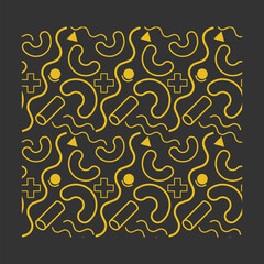 Poster - Bundle of Memphis seamless patterns. Memphis design elements. Constructivism Memphis vector isolated symbols collection