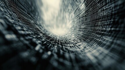 Fototapete - Fractured Digital Tunnel: A Deep Dive into Cyberspace