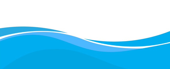 Aufkleber - Blue and white business wave banner background. vectors