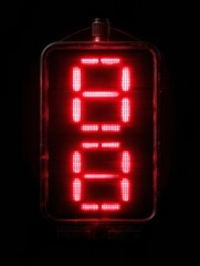 Poster - Game Clock Countdown With Red Glow Showing End of Time