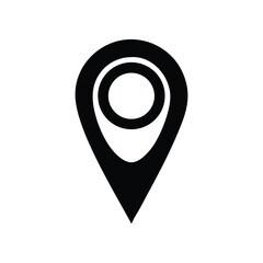 Poster - Map pointer pin icon set, a vector symbol for location and navigation on the web silhouette illustration line art minimalist on white background