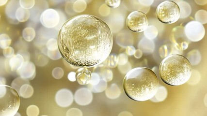 Poster - Golden spheres in soft focus