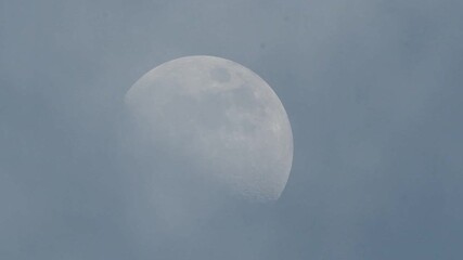 Wall Mural - Moon and clouds, Moon and clouds. Crescent moon between clouds