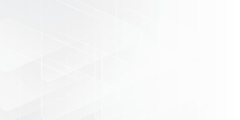 Poster - 3D white geometric abstract background overlap layer on bright space with rounded triangles effect decoration. Graphic design element modern style concept for banner, flyer, card, cover, or brochure