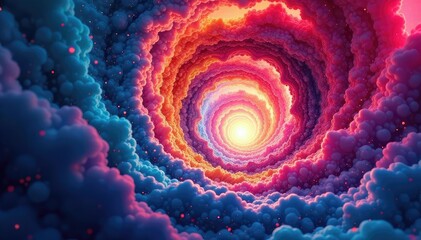 Wall Mural - abstract swirling vortex of colors falling down, shadow, movement