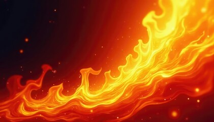 Wall Mural - dynamic fiery orange and yellow flames leaping upwards, creating a powerful vector effect , bright, 