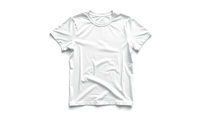 Poster - a plain white t-shirt laid flat, isolated on a bright surface