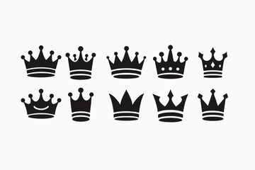 Poster - set of crowns vector