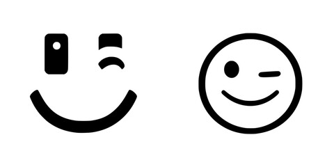 Poster - Icon set showcasing playful and expressive smiley designs with varying details and styles
