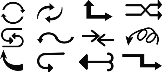 Poster -  Arrow icon. Arrow vector collection. Arrow. Cursor. Modern simple arrows. Vector illustration