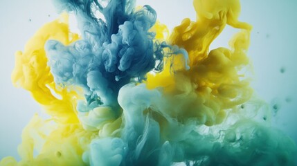 Wall Mural - Abstract ink swirling in water