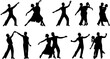 © Misho - set of Beautiful couple dancing silhouette vector