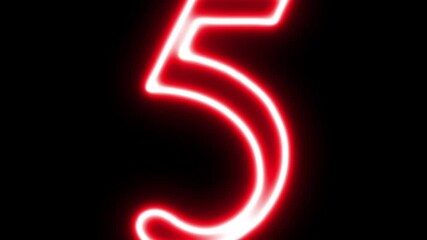 Poster - Glowing neon numbers two and three with fiery light effect on black background