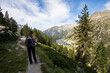 © Alberto Gonzalez  - Young hiker woman in Vall de Boi, Aiguestortes and Sant Maurici National Park, Spain