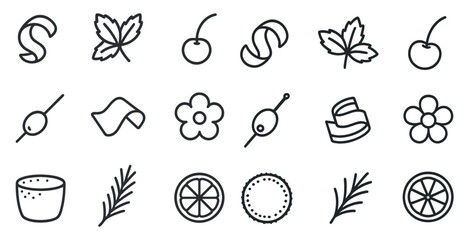 Poster - Minimalist decorative nature elements for design and patterns