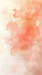 Poster - Abstract watercolor painting in orange and peach tones