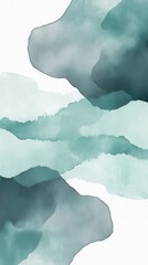 Aufkleber - Calm abstract watercolor painting in indoor studio setting
