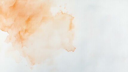 Aufkleber - Calm abstract painting with orange watercolor shapes in studio