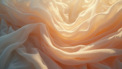 Aufkleber - Draped fabric texture in serene indoor studio setting