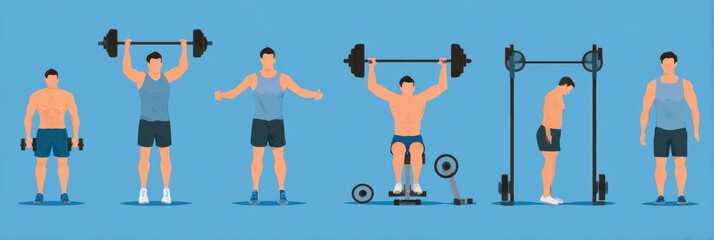 Poster - Home Workout Guide for Men Focusing on Strength Training and Fitness Routines for Effective Results