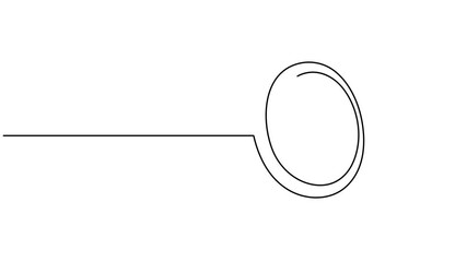 Poster - Continuous line drawing of target with arrow animation. Business strategy concept animated video.