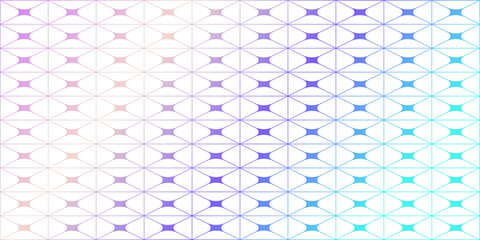 Aufkleber - Geometric rectangle with iridescent mesh triangles in pastel gradient.