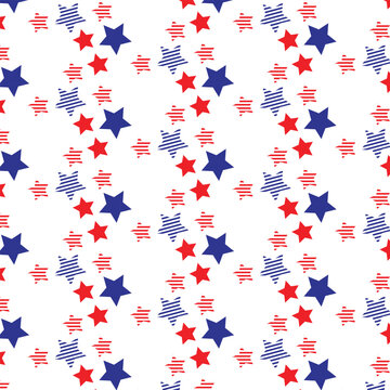 Wavy Hand-Drawn American Flag-Inspired Patterns Like Contouring