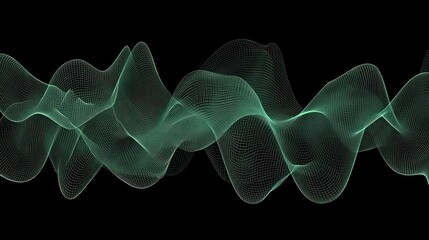 Abstract wave-like design with a mesh texture.