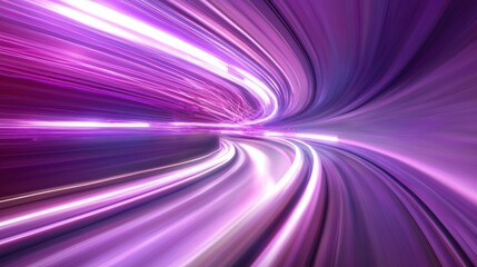 Poster - Abstract Purple Light Trails: A Journey Through Speed and Energy