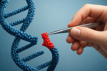 Poster - Innovation and repair intersect as precise tools correct molecular structures symbolizing progress in scientific and business strategies
