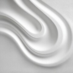Poster - Abstract White Wave Background  Smooth Curves  Texture  Design