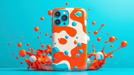 Poster - Vibrant Polka Dot Phone Case Design, a lively pattern of colorful polka clusters on a translucent matte background, perfect for adding a playful touch to your device.