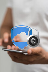 Aufkleber - Safeguard your data with robust cloud security and encryption.  Mobile device protection.