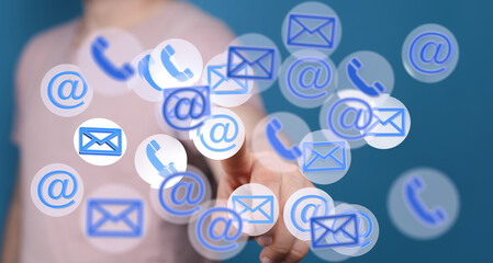 Poster - Seamless communication.  Connect via email, phone, or online chat.