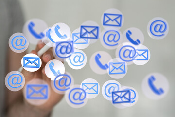 Poster - Quick and easy ways to reach us.  Email, phone, or other contact options available.