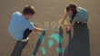 © TO LOVE - Kid child baby boy girl happy family, child dream, Drawing a better future together, Small hands big dreams, Love and care through chalk drawings, Kids creating meaningful art, Young artists paint the
