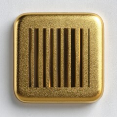 Poster - Golden Barcode Icon  Luxury  Tech  Square  Abstract  Design Element