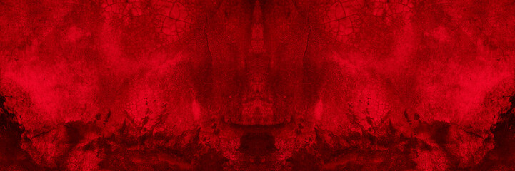 Poster - Old wall texture cement black red  background abstract dark color design are light with white gradient background.