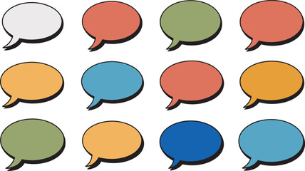 Aufkleber - set of colorful speech bubbles