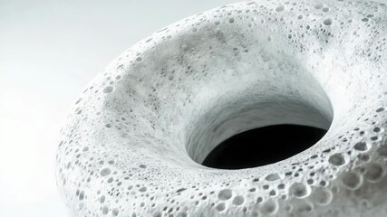 Poster - Close up of a white object with a hole, useful for illustrations and designs.