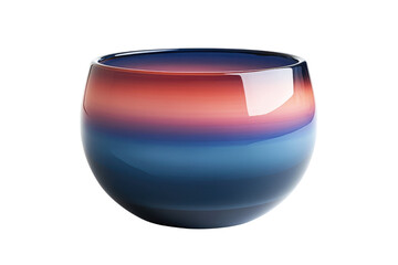 Poster - A gradient glass bowl with sunset hues, a beautiful and modern design. background removed