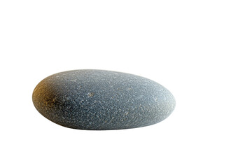 Poster - Single, grey, smooth river stone isolated on transparent background.  Perfect for design elements. background removed